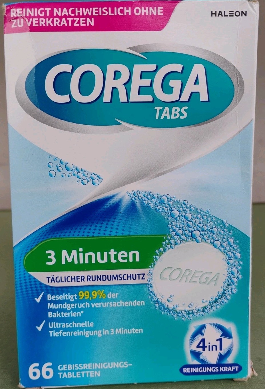 Corega Tabs 4-in-1 66 Tablets Exp 04/2027 Damaged Box
