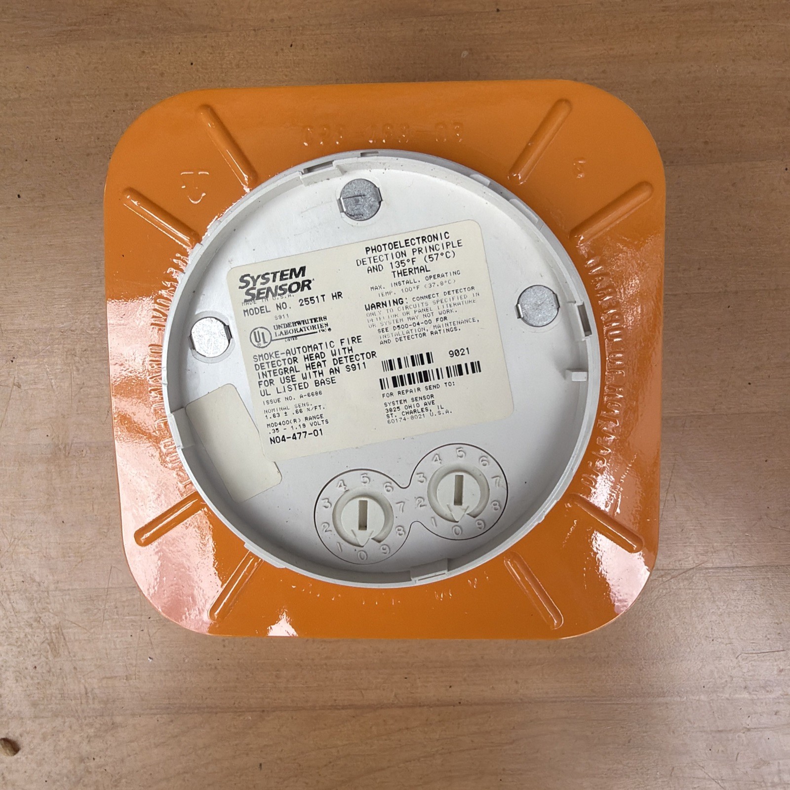 System Sensor smoke/heat detector Model# 2551THR