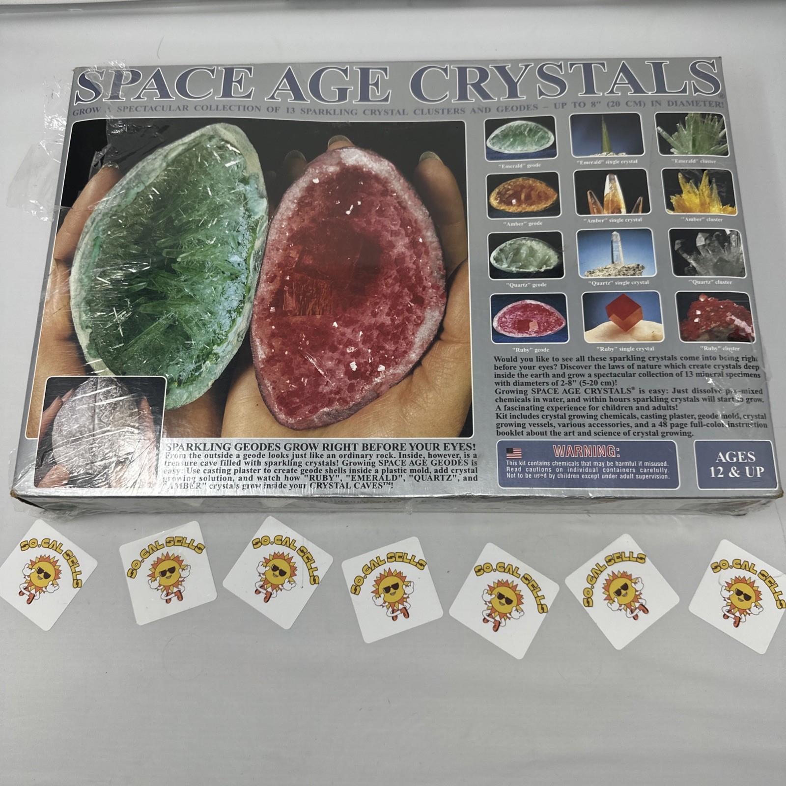 Space Age Crystal Growing Kit 13 Clusters & Geodes 519861 2010 Kristal Education