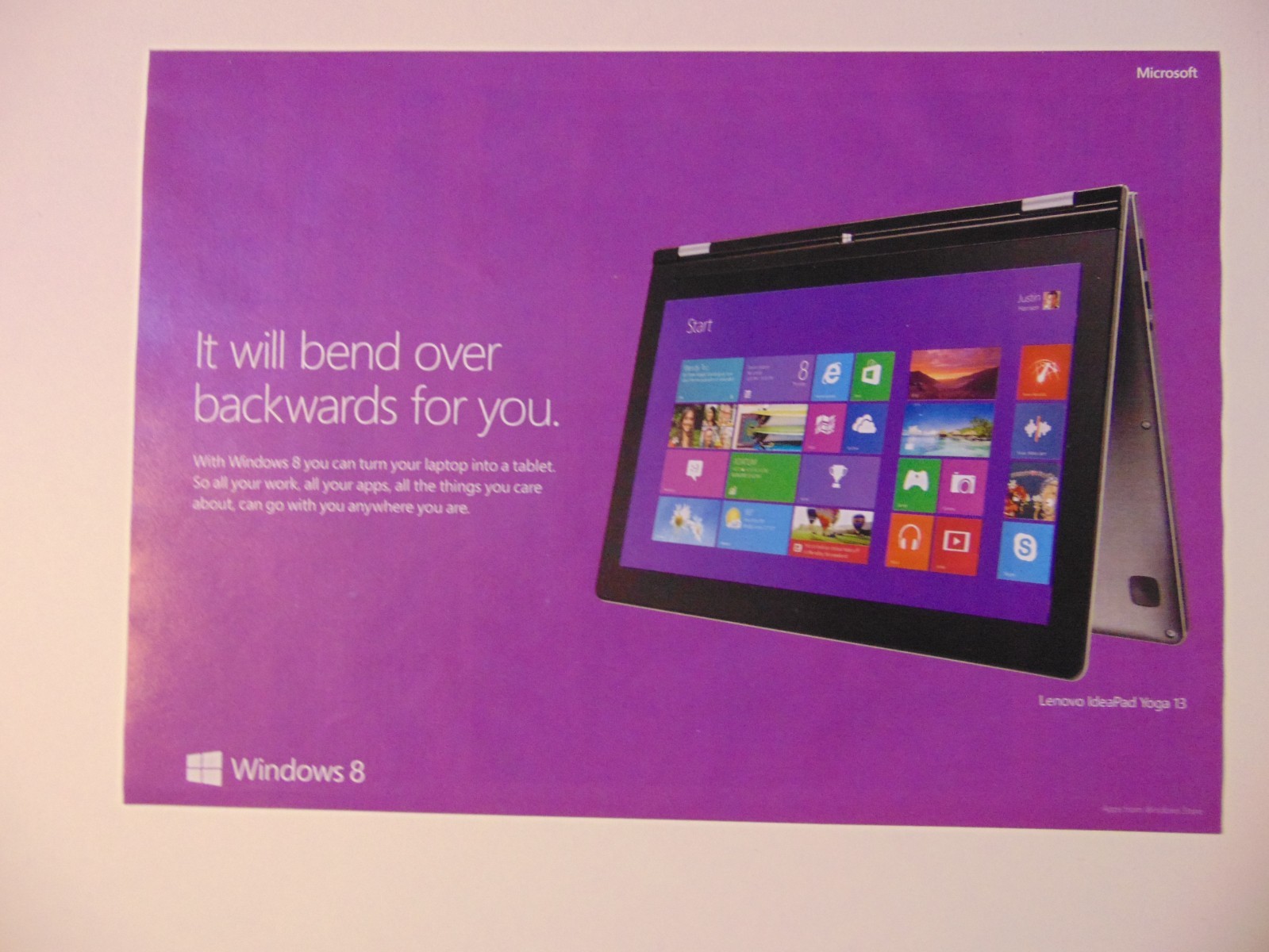 2012 Microsoft Windows 8-Ideapad Yoga 13 print ad