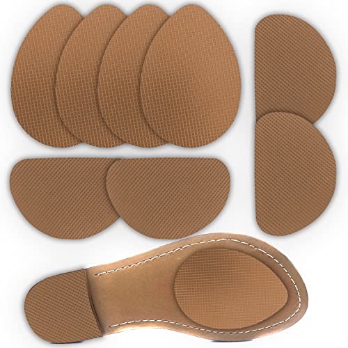 Non-Slip Shoes Pads Sole Protectors Adhesive, High Heels Anti-Slip Brown 4pairs