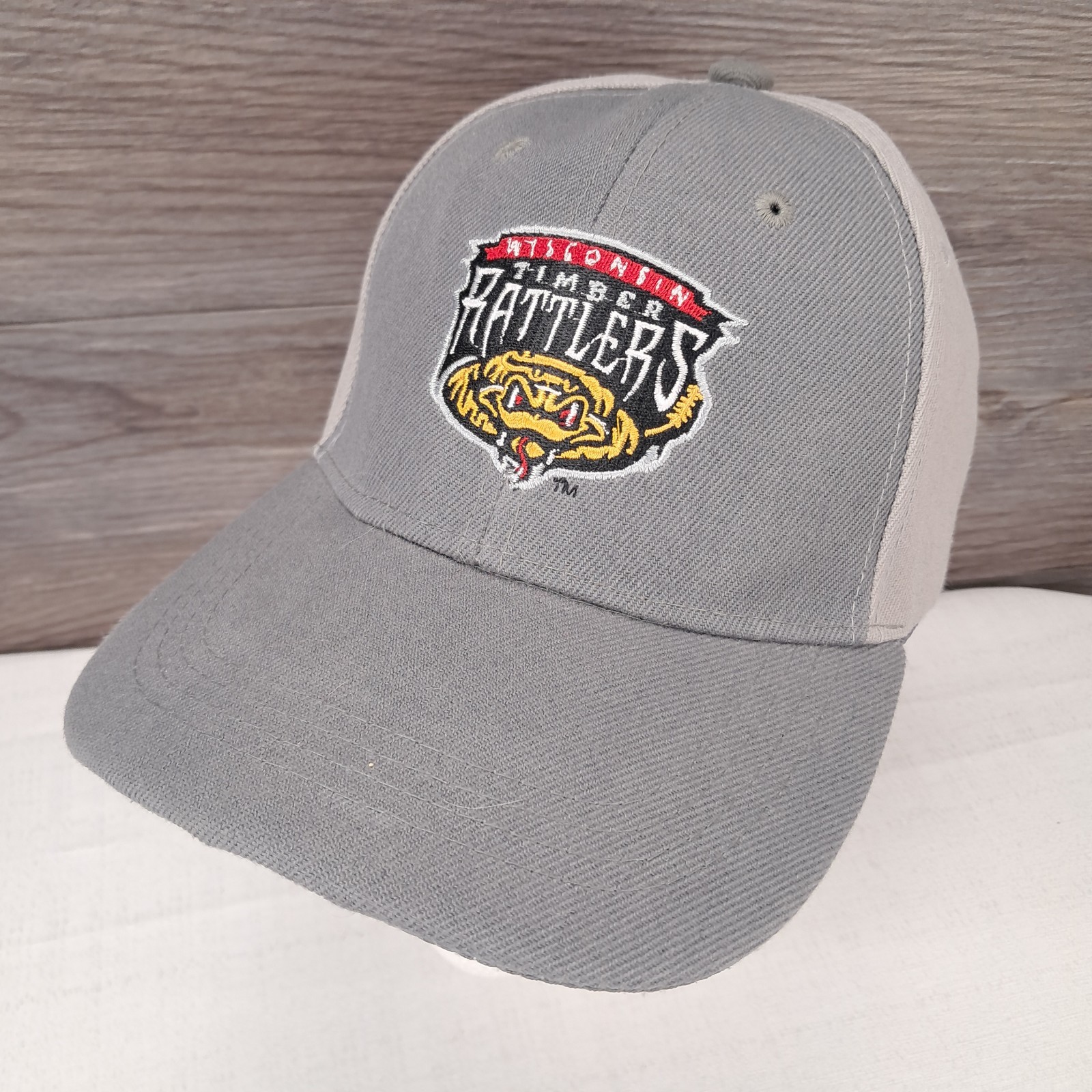 Wisconsin Timber Rattlers HARDEES Minor League Baseball One Size Hat Gray