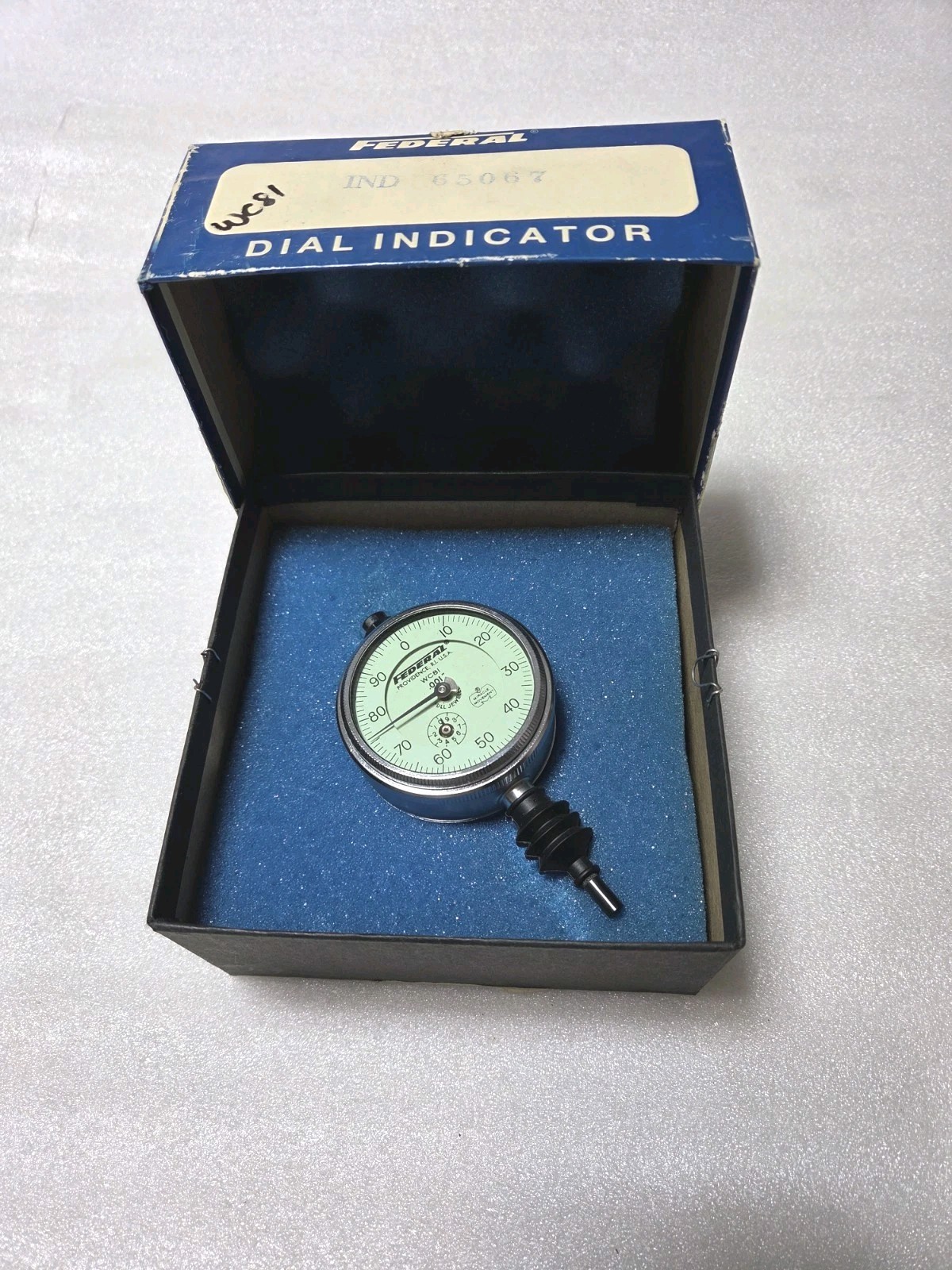 Federal WC81 Dial Indicator .001" Grad. Jeweled Miracle Movement .250" Range N£W