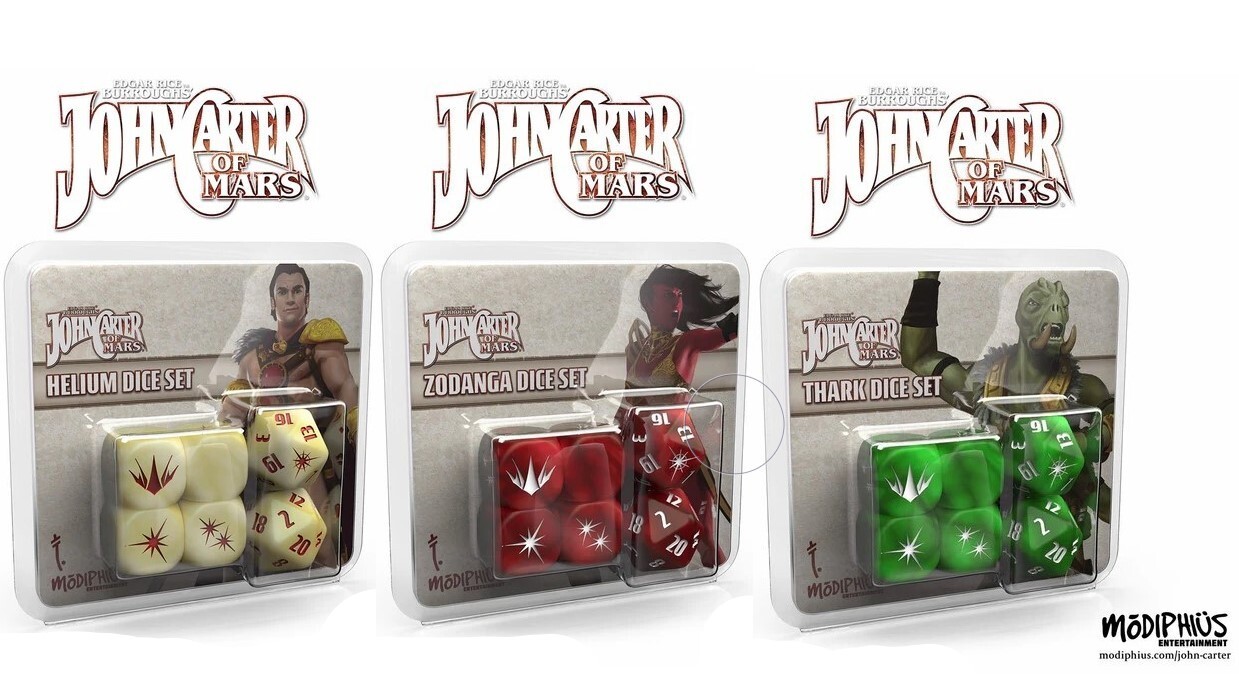 John Carter of Mars 2d20 RPG - Dice Sets (Sold Individually)
