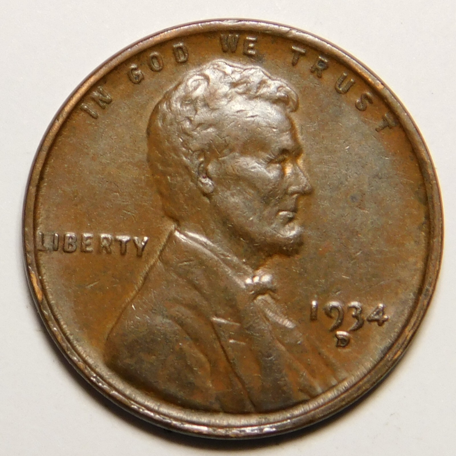 1934 D/D Lincoln Wheat Cent Penny RPM-004 / FS-504 "Actual Coin Pictured"