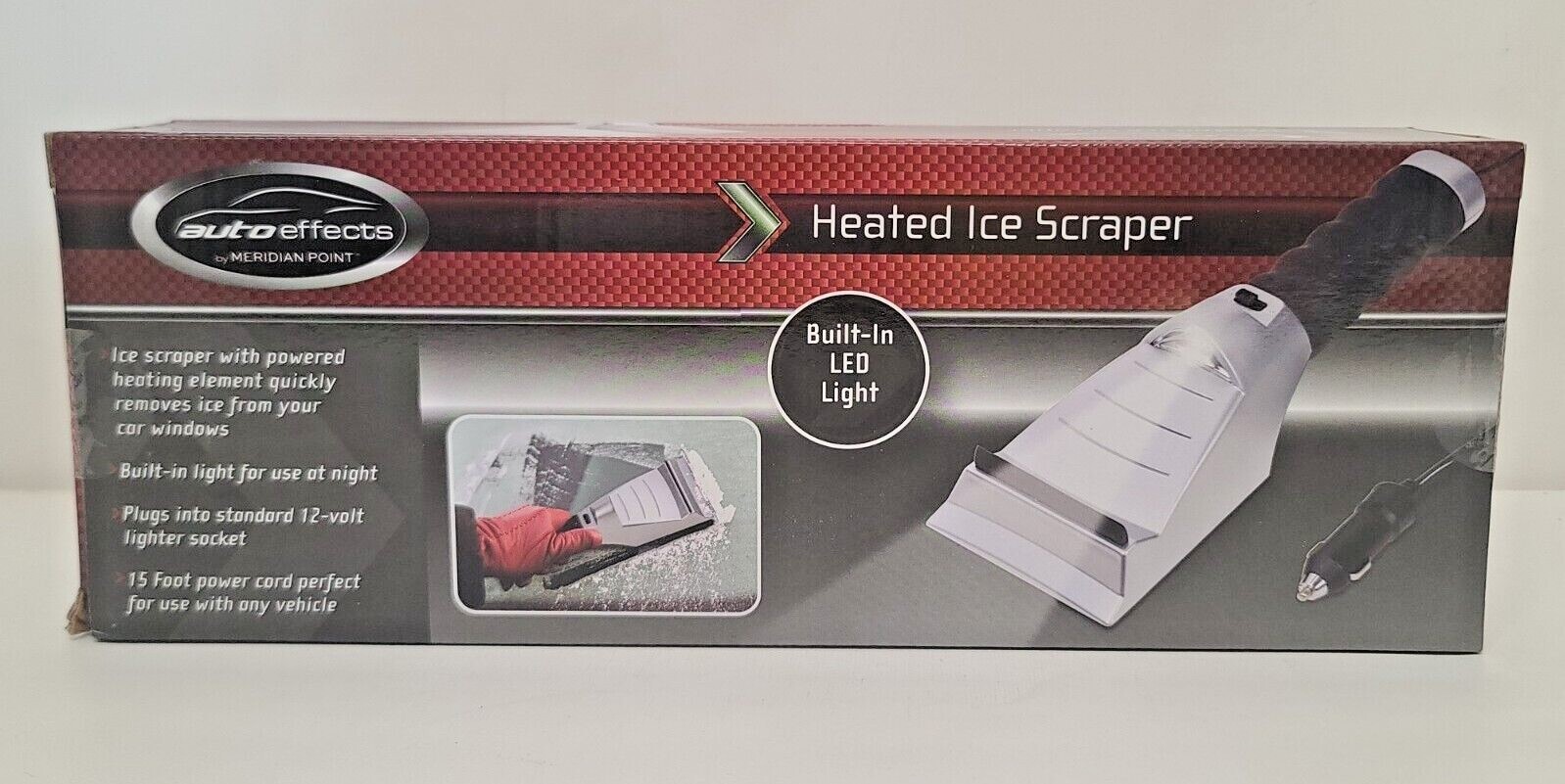 Heated Ice Scraper Car Window Heating Element with LED Night Light Auto Effects