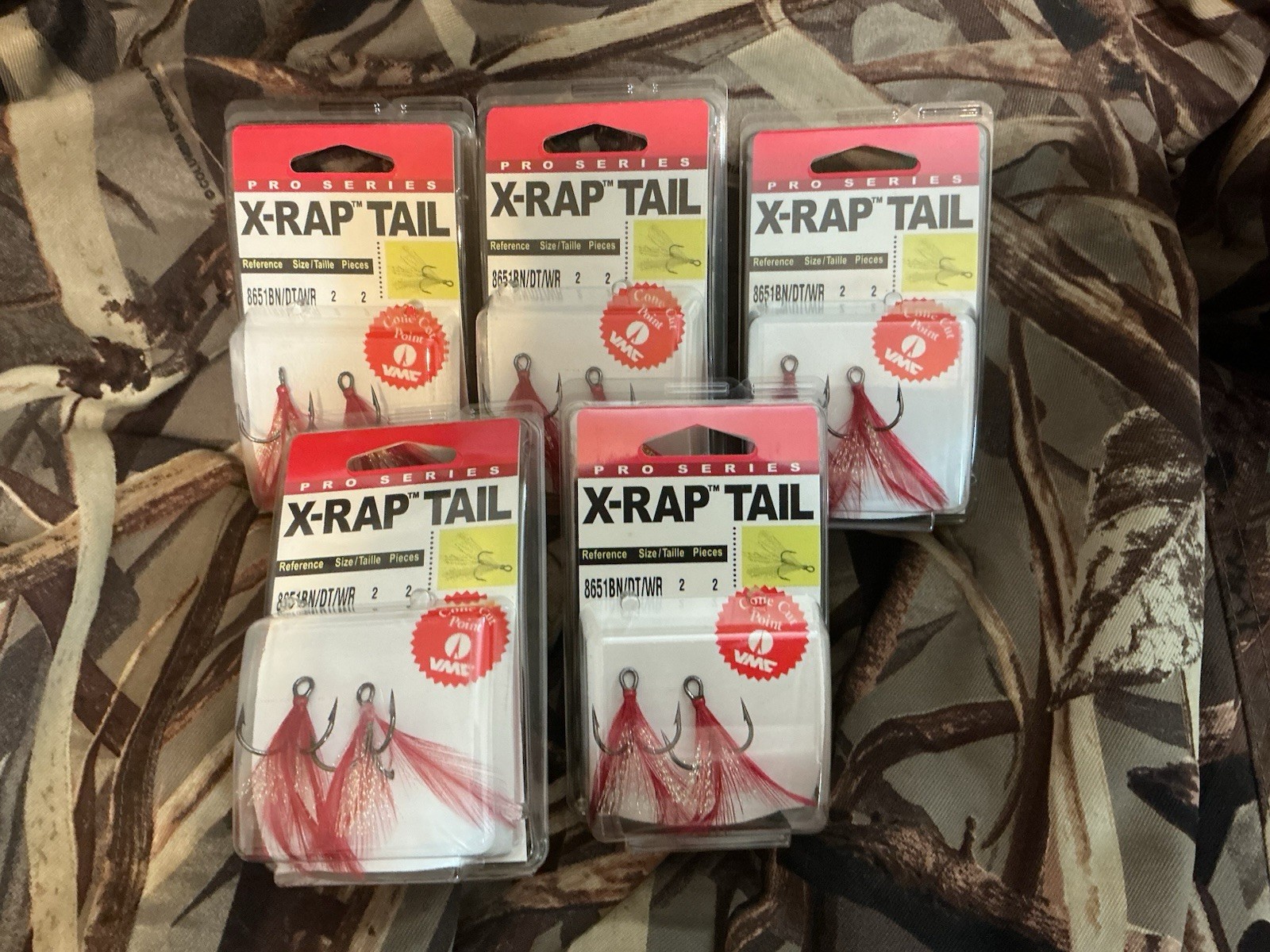 VMC PRO SERIES X-RAP TAIL #8651BN/DT/WR,HOOK SIZE 2,QTY.2,HANG TAG READY