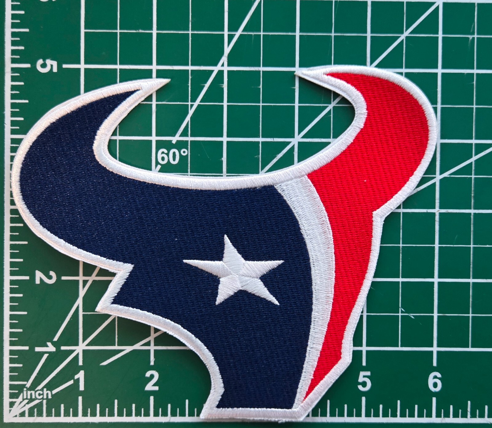 Houston Texans Big 6" Iron On Embroidered Patch ~FREE Tracking!