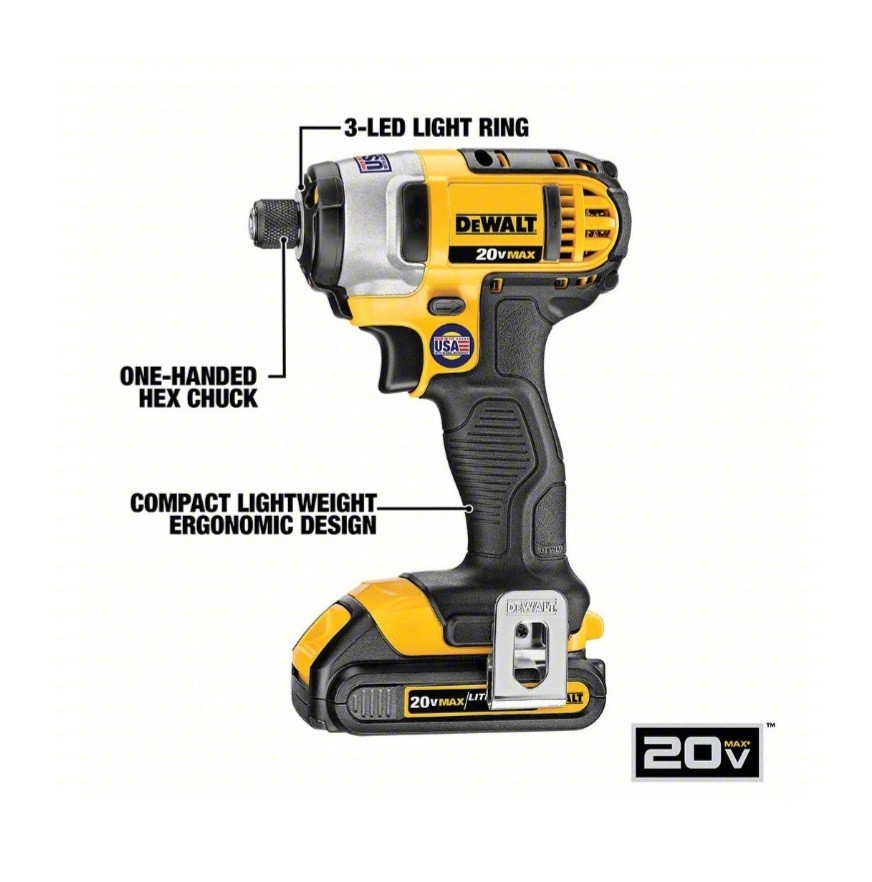 DEWALT DCK240C2 20V MAX Cordless Drill/Driver Power Impact Driver Combo Kit