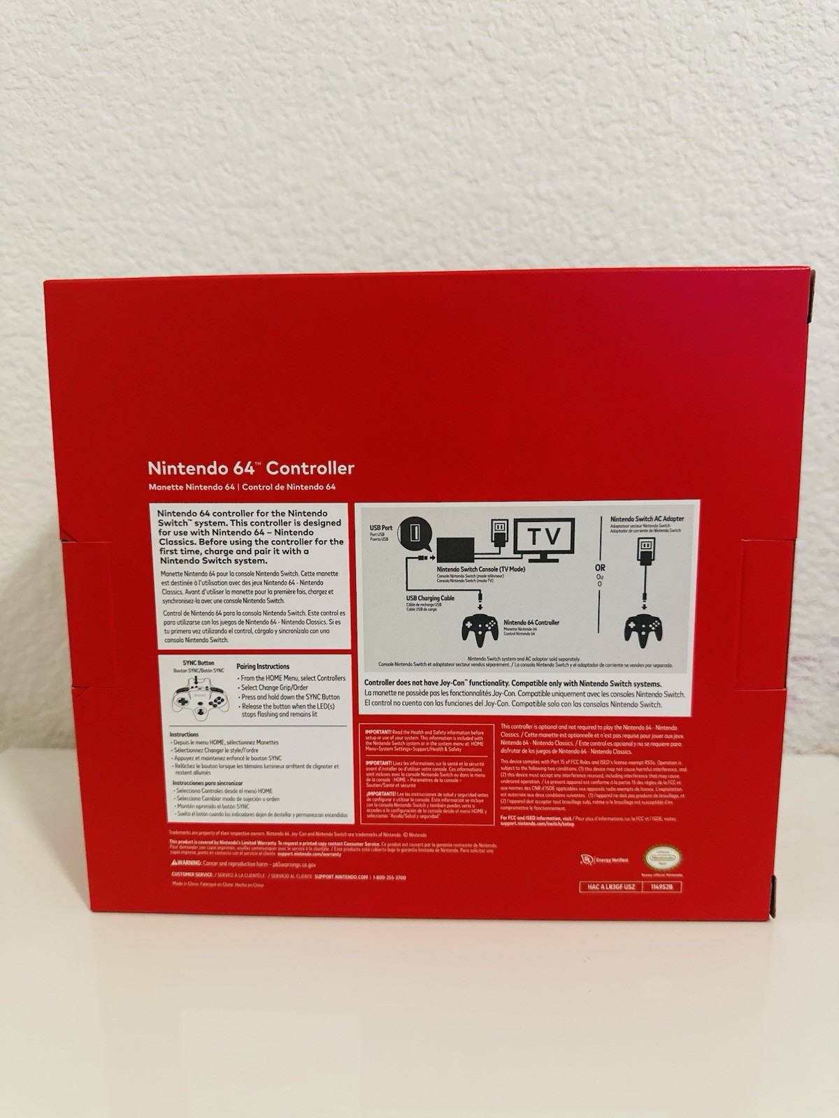 Nintendo 64 Controller - Nintendo Switch Online - Brand New N64 Wireless Gray
