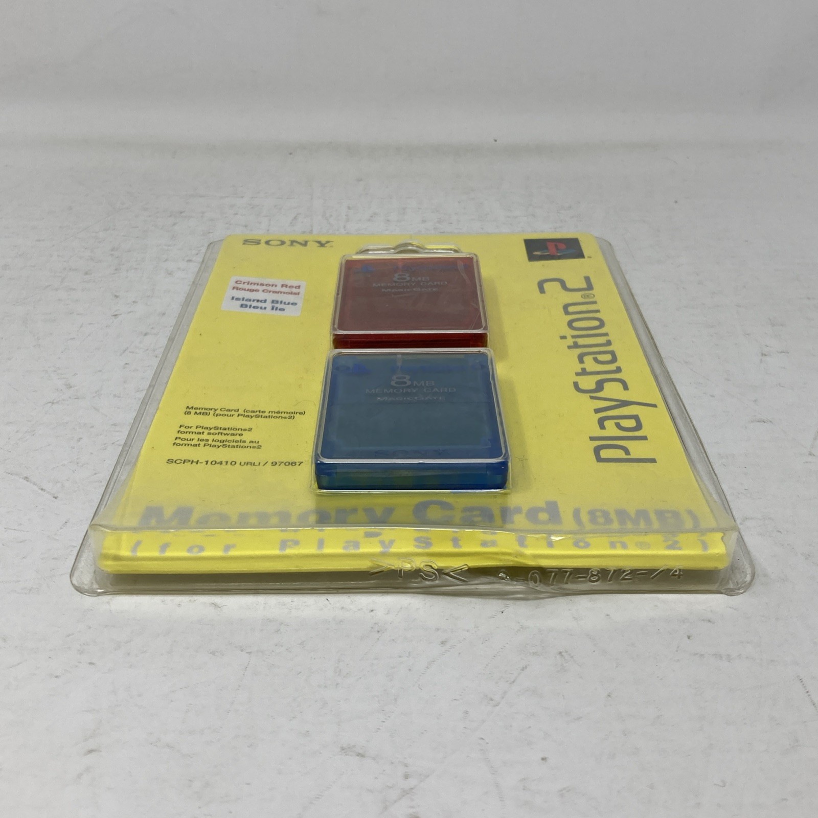 Sony PlayStation 2 8MB Memory Card Red/Blue 2-Pack, Sealed