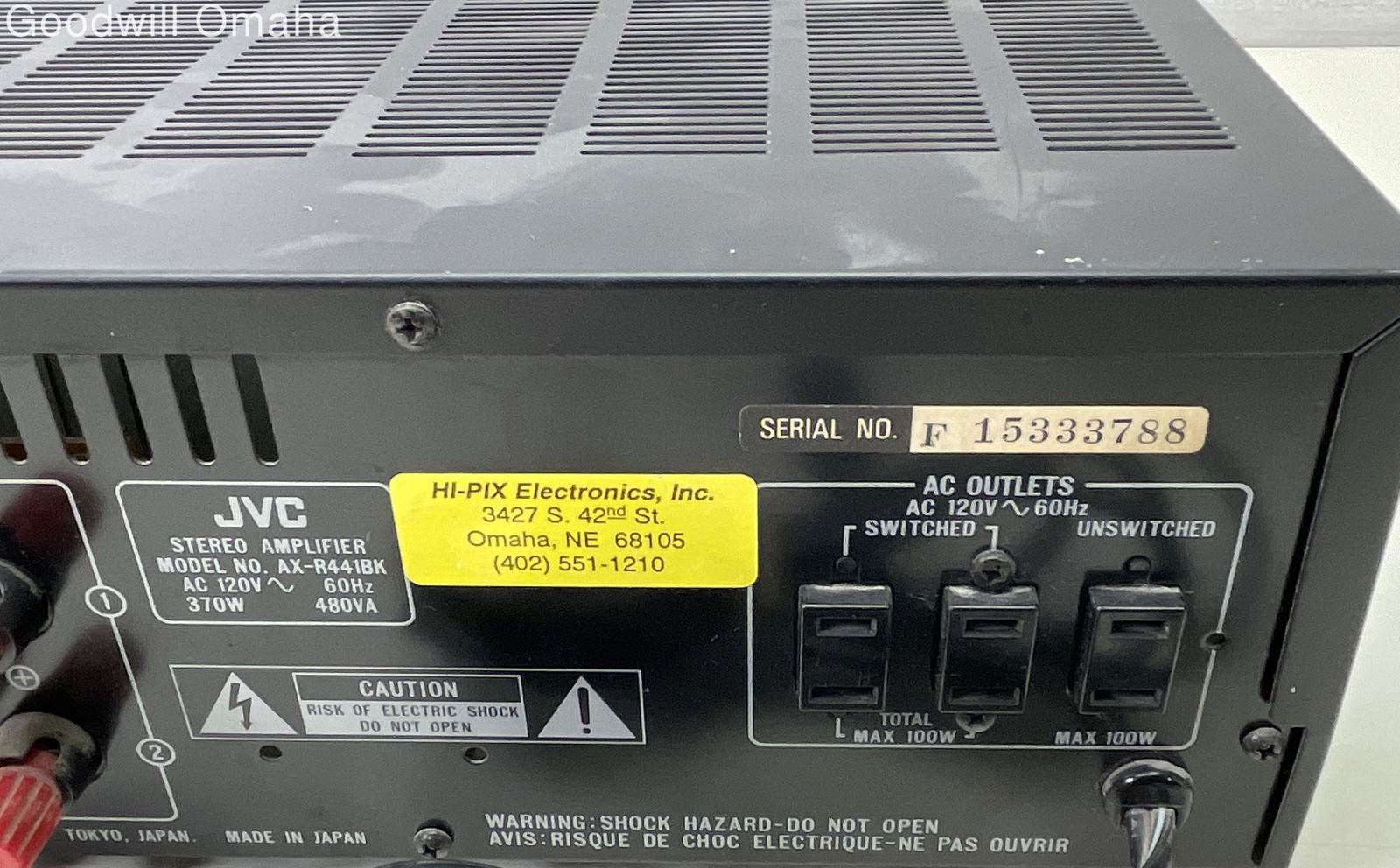 JVC AX-R441 Stereo Integrated Amplifier TESTED!!! READ DESCRIPTION!!!