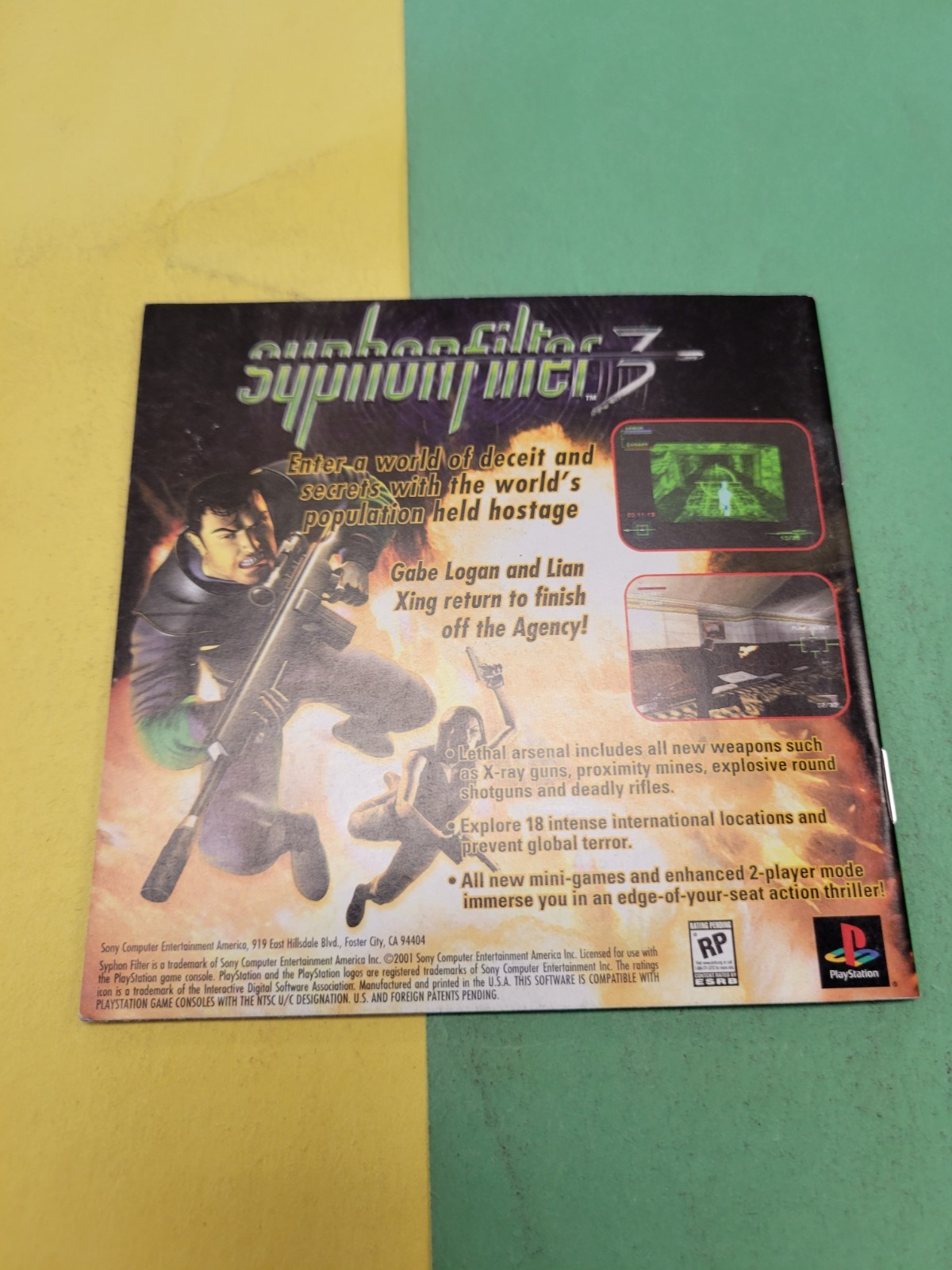 Syphon Filter 2 Black Label PS1 Sony PlayStation Instruction Manual Only