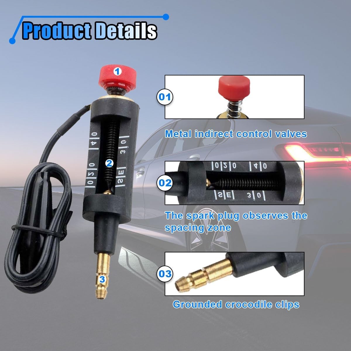 Car Spark Plug Tester, Adjustable Ignition System Coil Tester