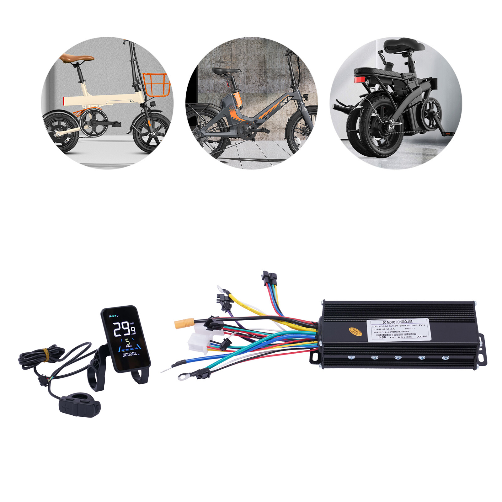 1200W 48V Electric Bicycle eBike Scooter Brushless Controller Kit LCD Display