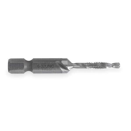 Greenlee Dtap6-32 Drill/Tap/Countersink, #6-32 Thread Size, 2 1/32 In Overall
