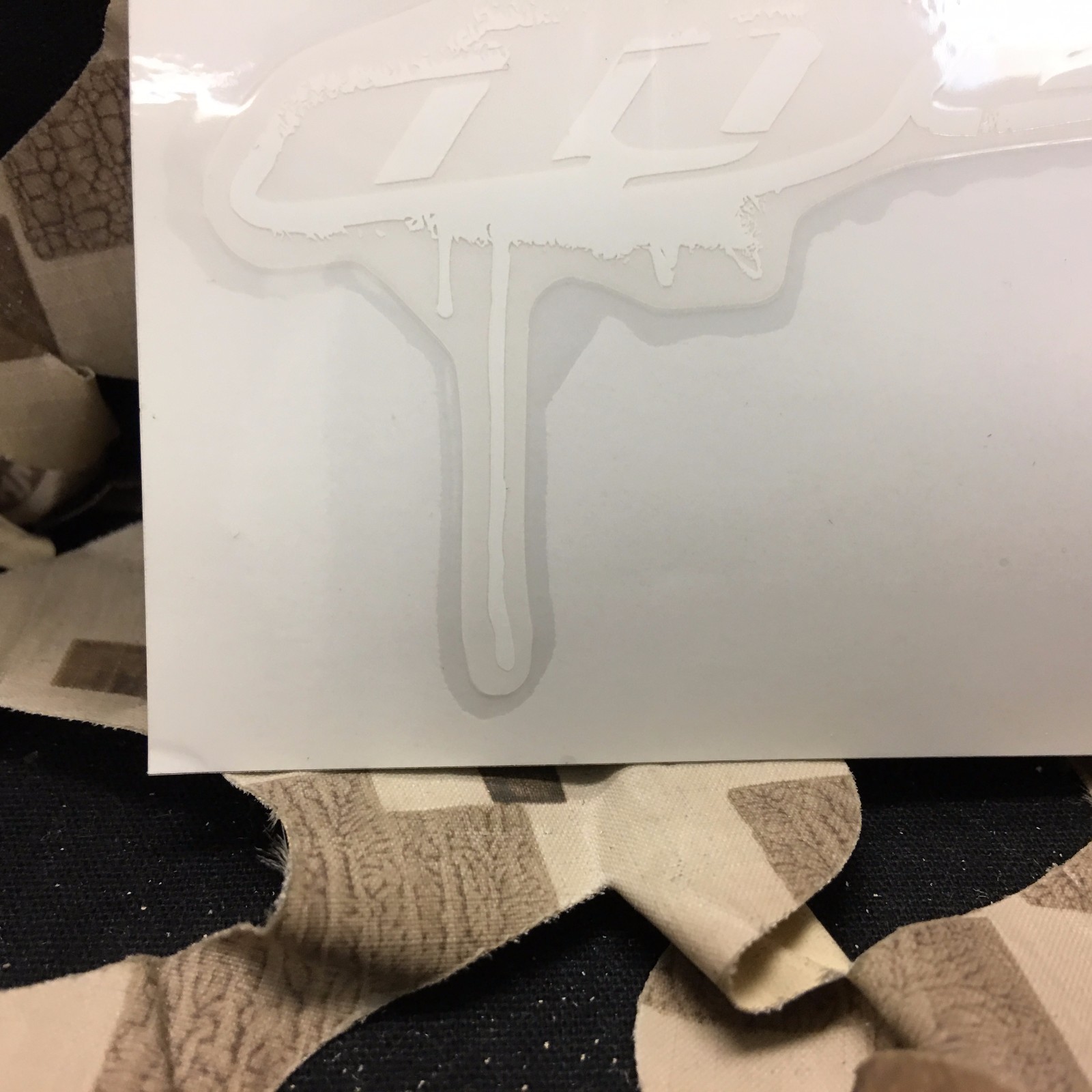 NEW Dye Paintball Sticker Drip Angle 3" - White