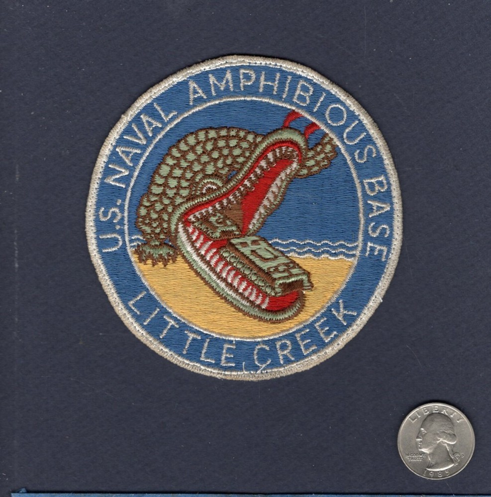 Original 1970's NAB Naval Amphibious Base LITTLE CREEK NAVY Ship Squadron Patch