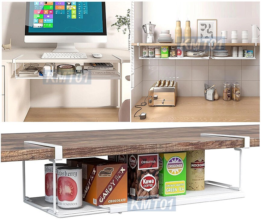 Expandable Under Shelf Basket for Kitchen Storage – Fits Cabinets & Racks