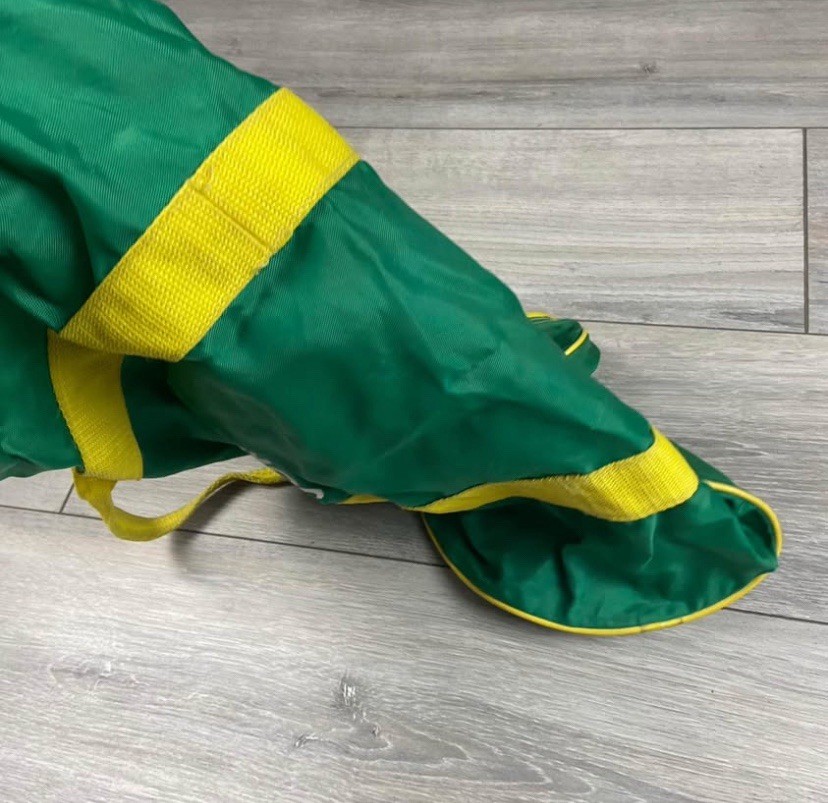 Seattle Sonics Green/Yellow Nylon Zip Duffel Bag, Adjustable Strap, Medium