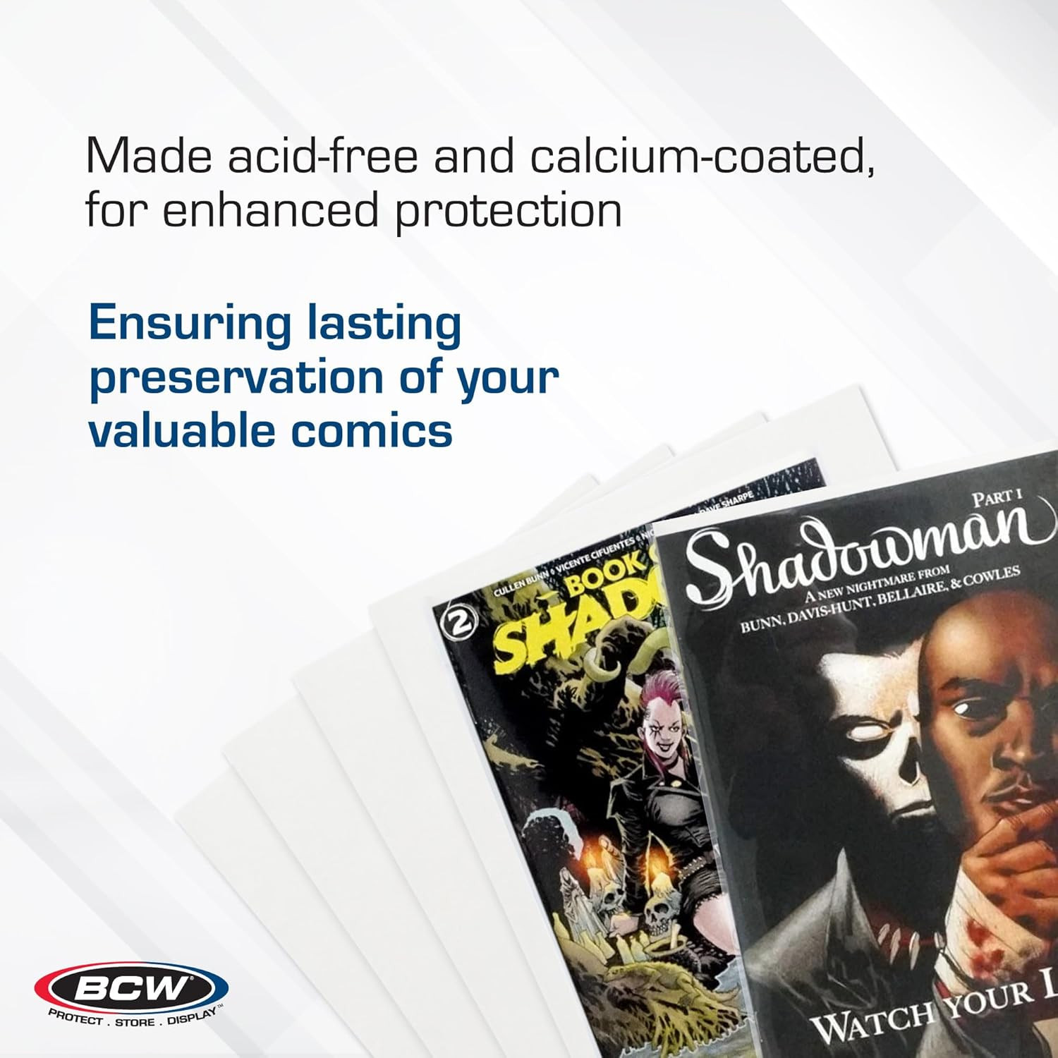 Modern Comic Backing Boards - 100 Pack | Certified Acid-Free, Lab-Tested Archiva