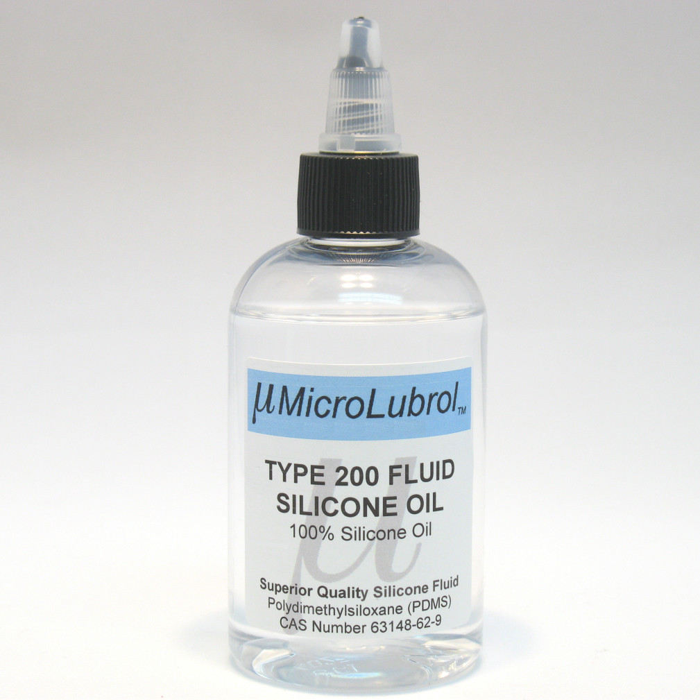 MicroLubrol 200 Fluid Pure Silicone Lubricant Oil PDMS 200 cst centistokes 4 oz