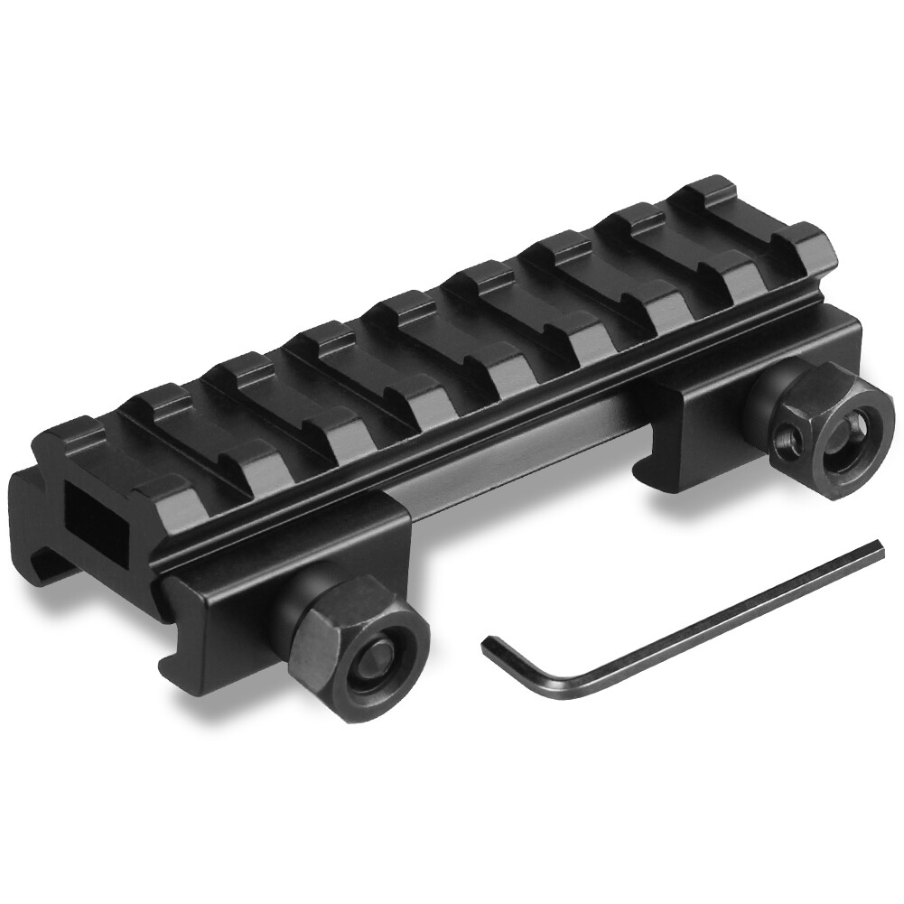 8 Slots Low Profile Scope Riser 0.5 Inch See Through Mount 20mm Picatinny Rail