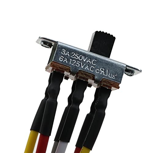 MEETOOT 2pcs 6 Pin Canal Ceiling Fan Reverse Direction Slide Switch, Reverse