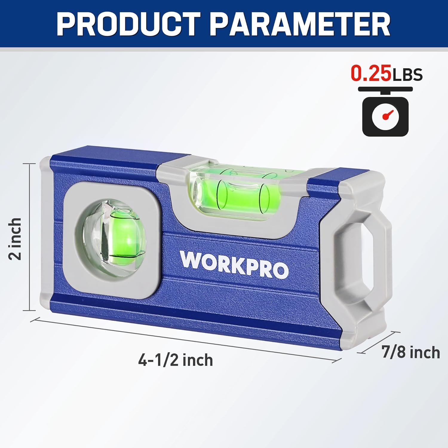 Small Level, 4-1/2 Inch Mini Level Tool, Magnetic Pocket Level with 2 Differe...