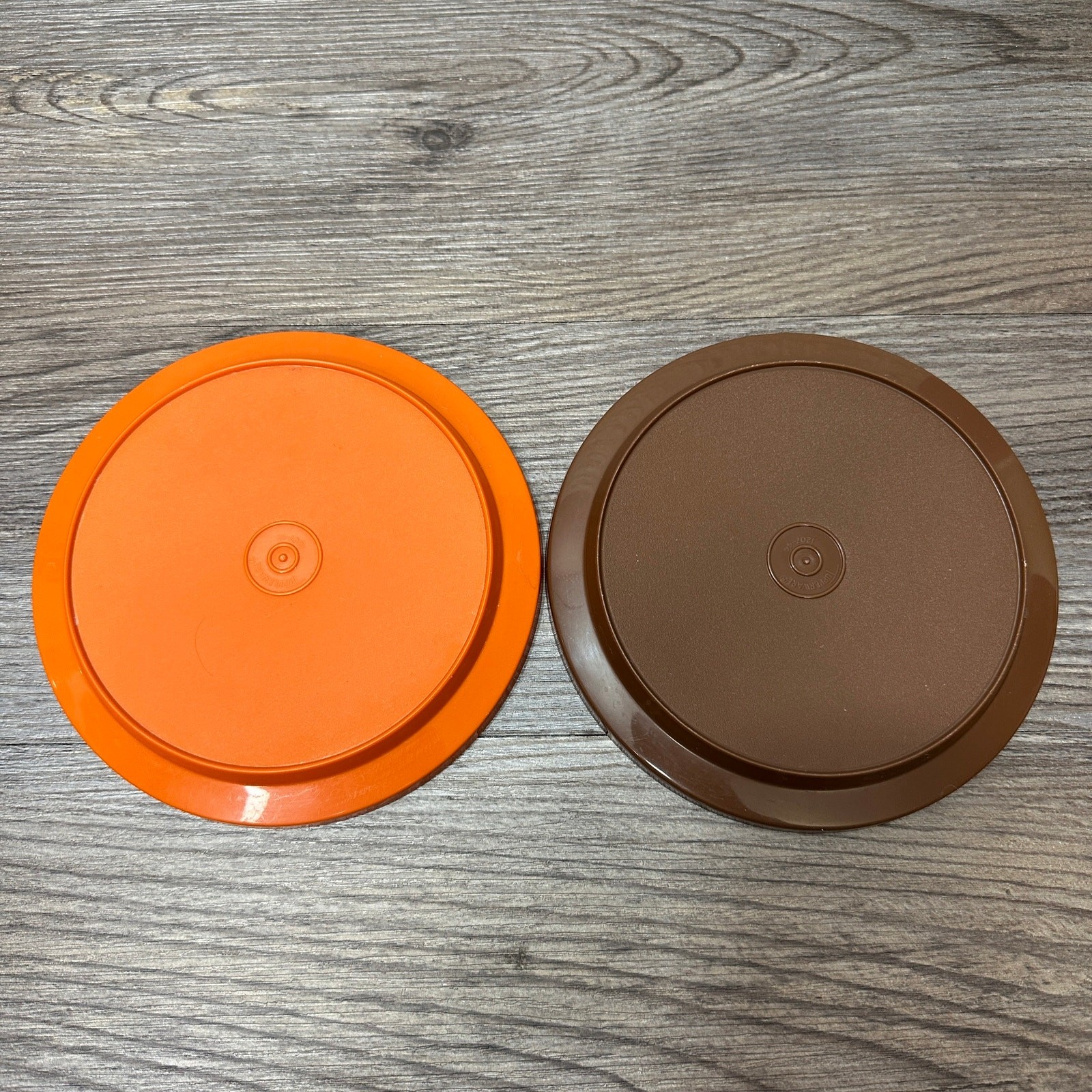 Tupperware 7" Seal N Serve Lid Replacement Orange (1207-14) Brown (1207-44) Vtg