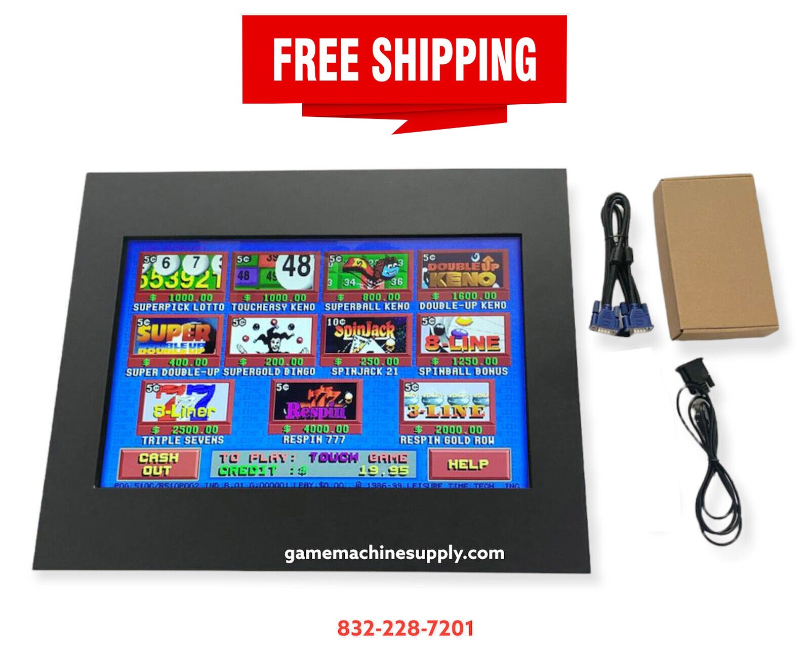 22" Touch Screen Monitor for Pot o Gold & others (FREE SHIPPING)