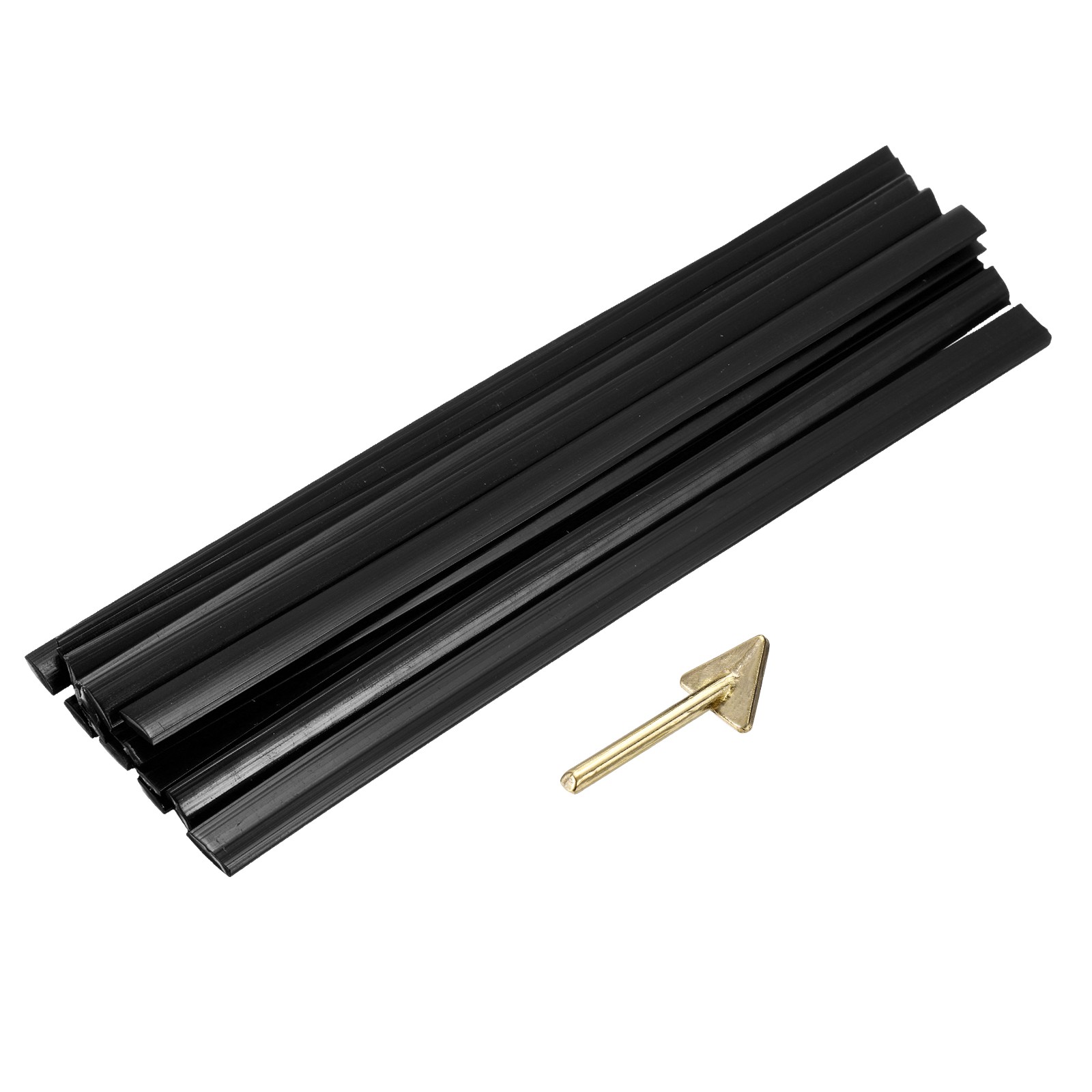 15 Pcs 8 Inch Plastic Welding Rods 9.5mm x 200mm PE Welding Strip Black