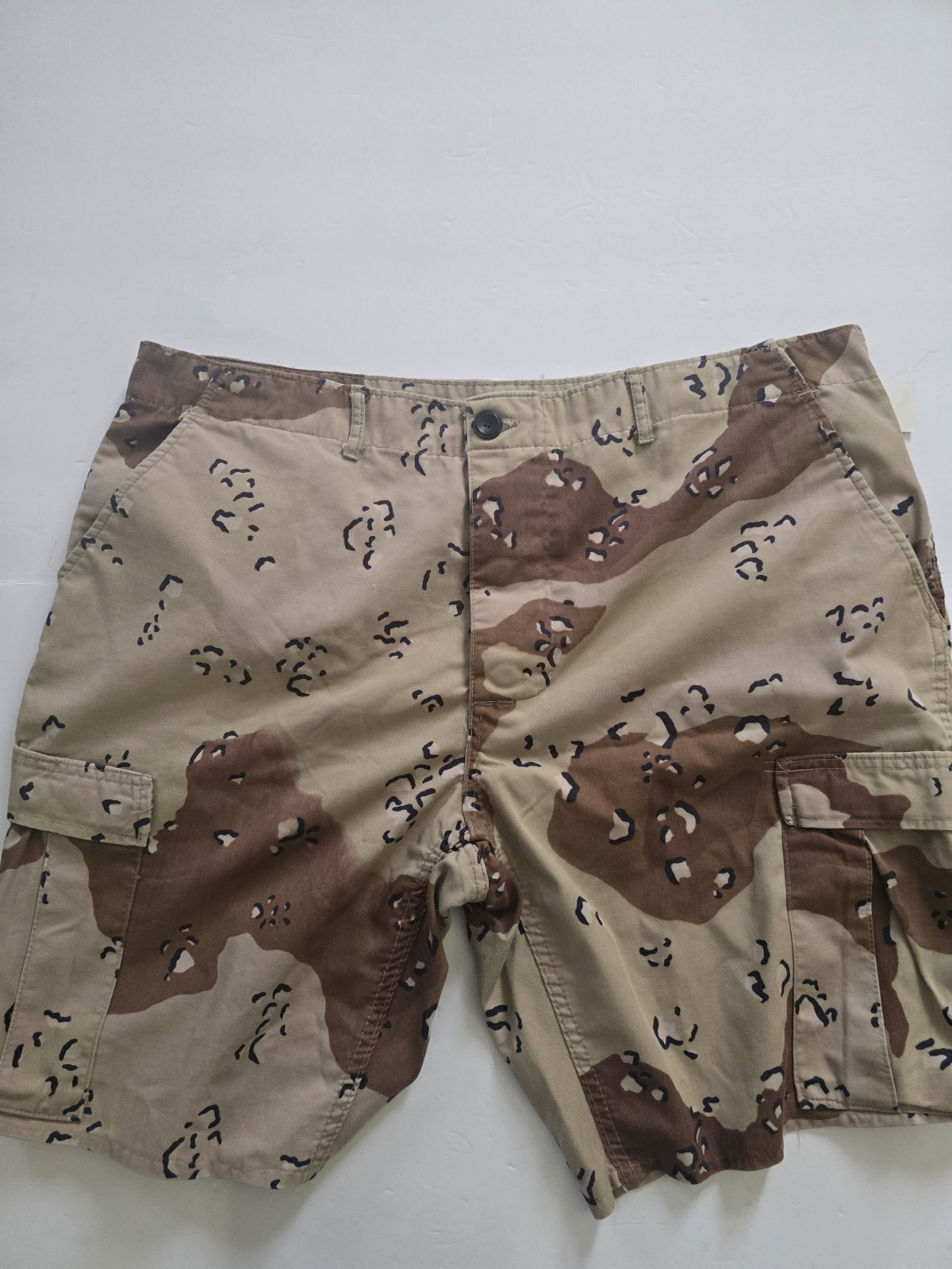Vtg Chocolate Chip Camo Military Cargo Shorts Men X-Lrg Desert BDU USGI