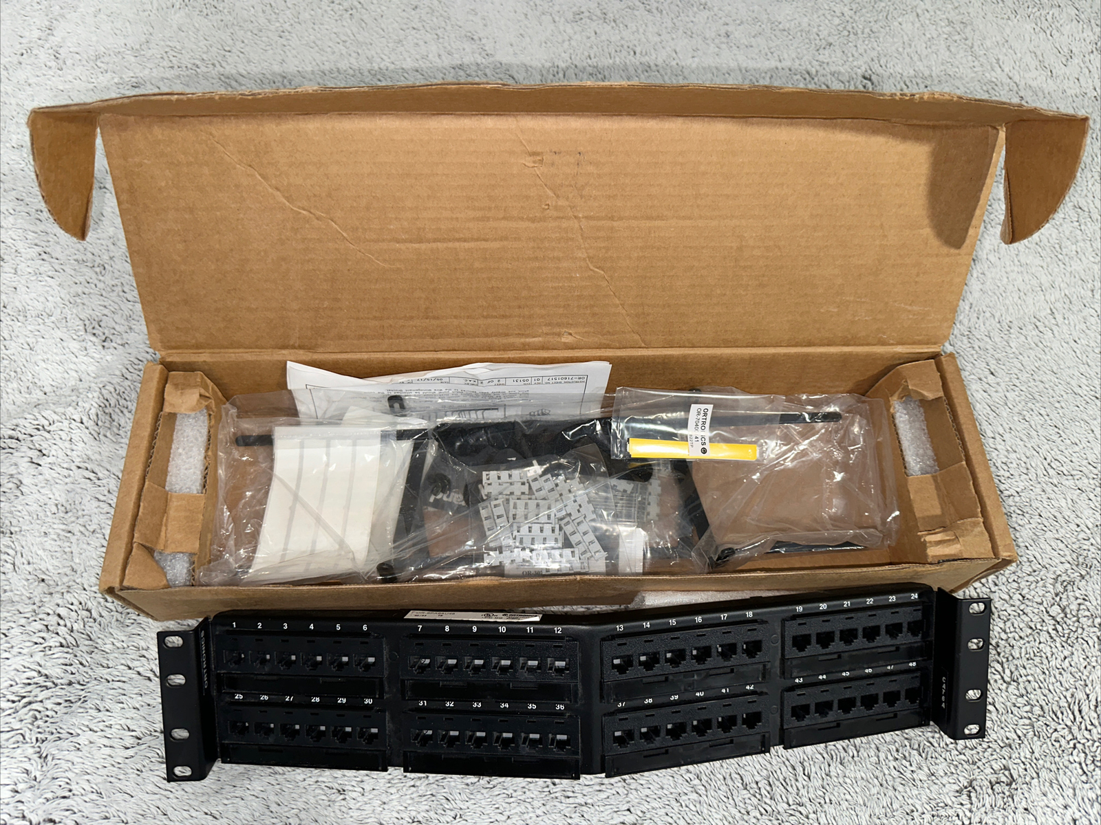 Ortronics CAT6A Angled 48 Port Patch Panel (OR-SPA6AU48)