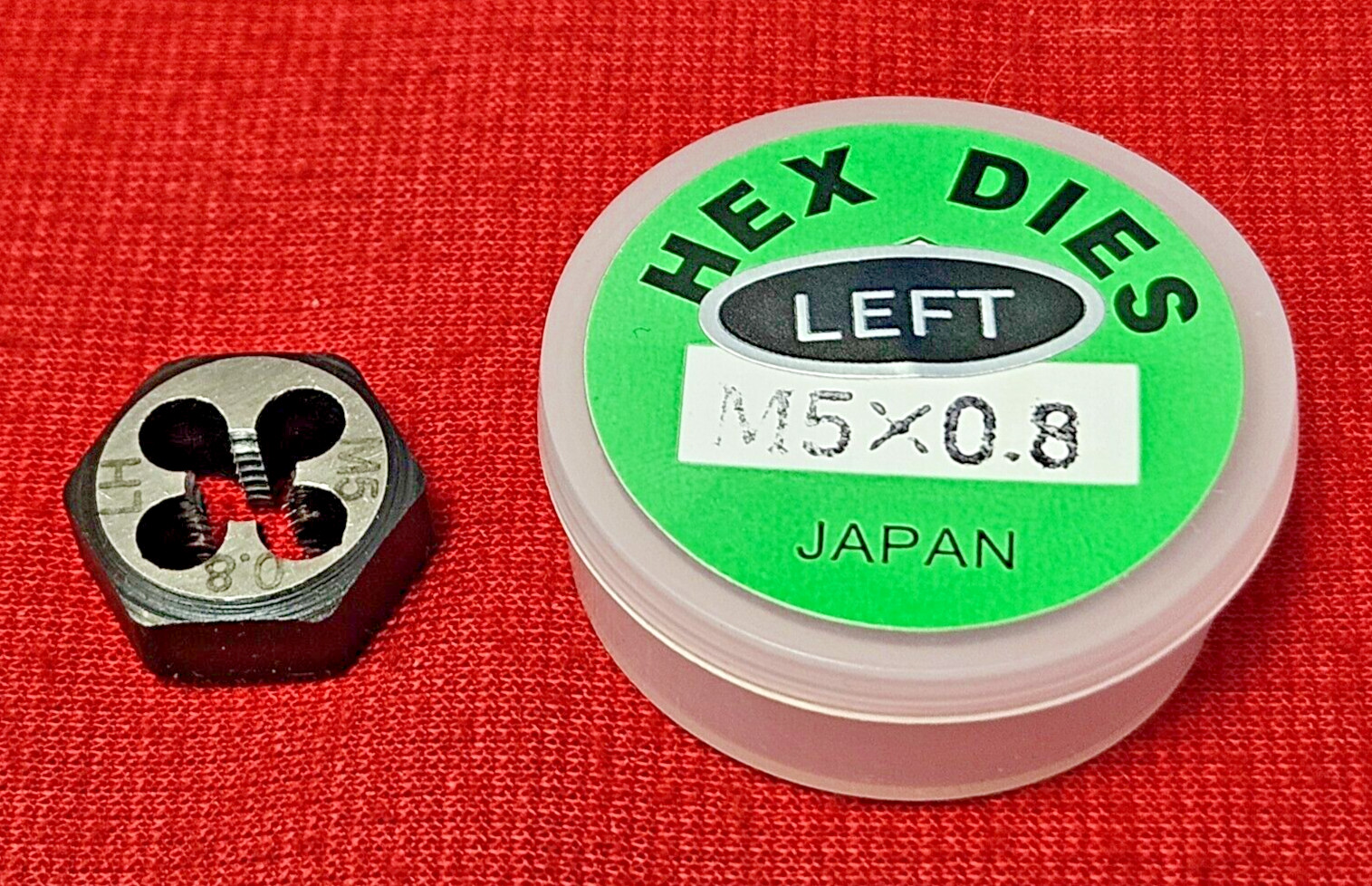 M6 X 1.0 6MM LEFT HAND x .62" Hex Rethread Die Alfa MHD70756L CS LH Metric