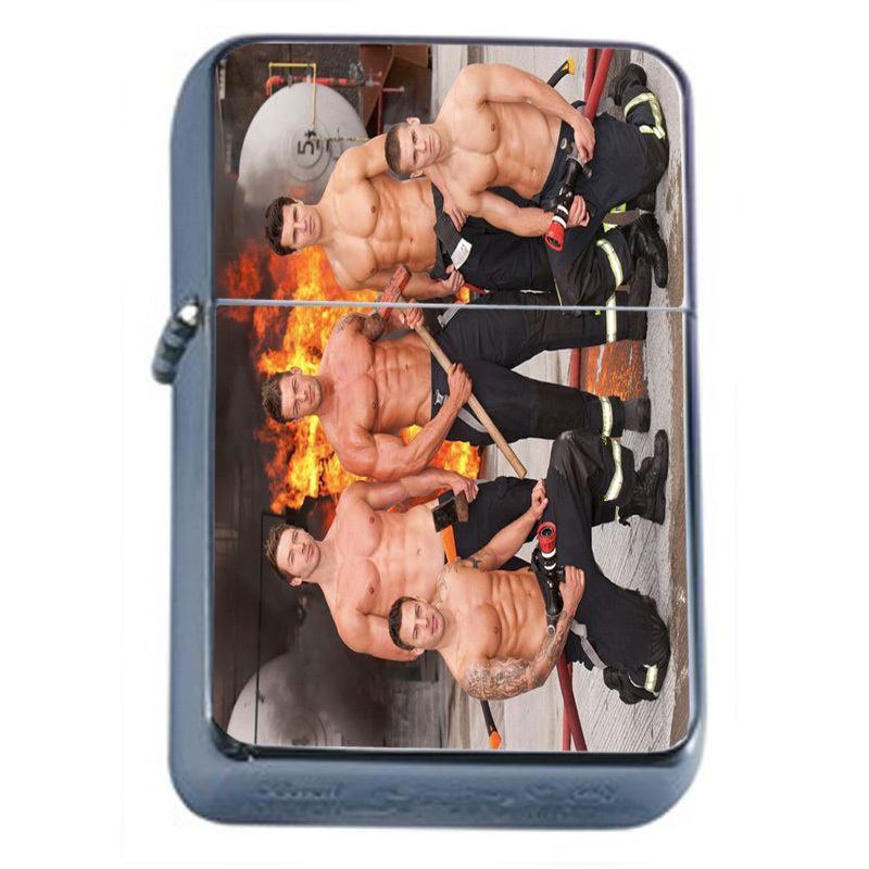 Hot Male Firemen D6 Flip Top Oil Lighter Windproof Resistant Flame