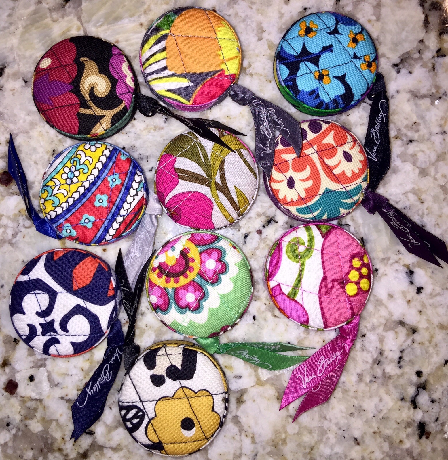 NEW VERA BRADLEY 60" Tape Measure  2" ROUND CHOOSE YOUR PATTERN  NIP *RETIRED