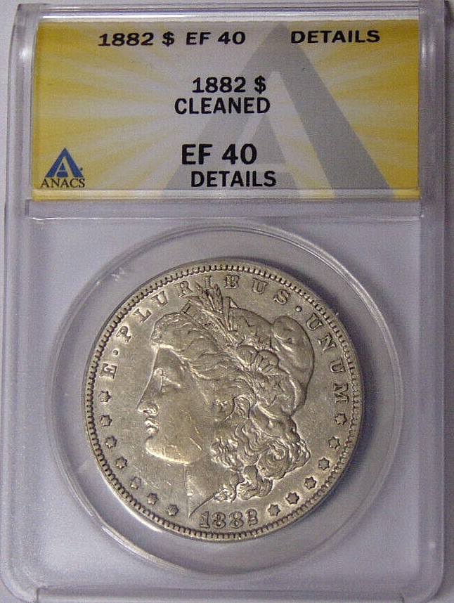 ANACS EF40 Detail 1882-P Morgan Silver Dollar XF40 Philadelphia Mint #7463755