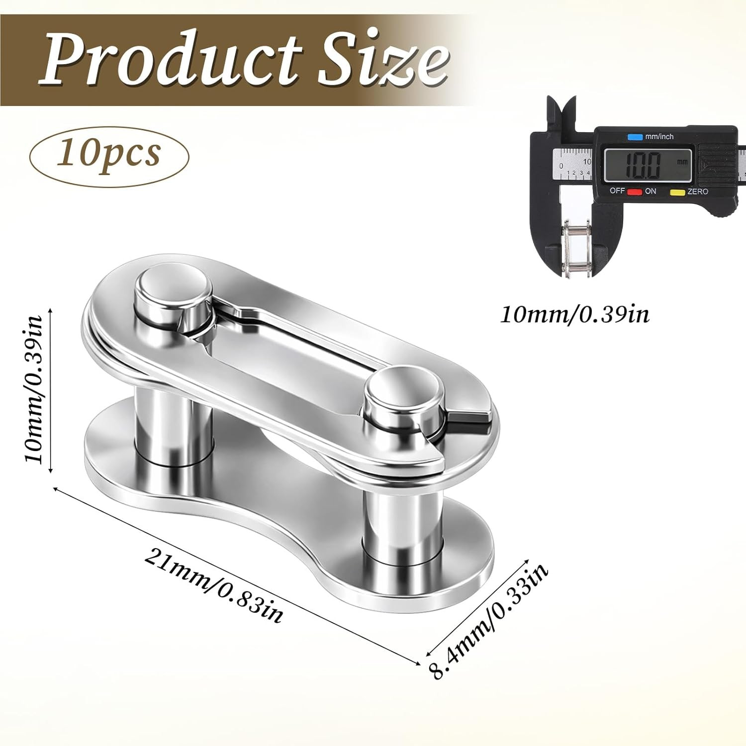 10 Pairs Bike Chain Master Link for Bicycle Missing Link, Single Speed Chain Con