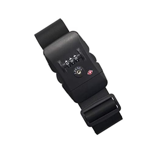Heavy Duty Luggage Straps TSA Approved with Combination Lock Adjustable Black-2
