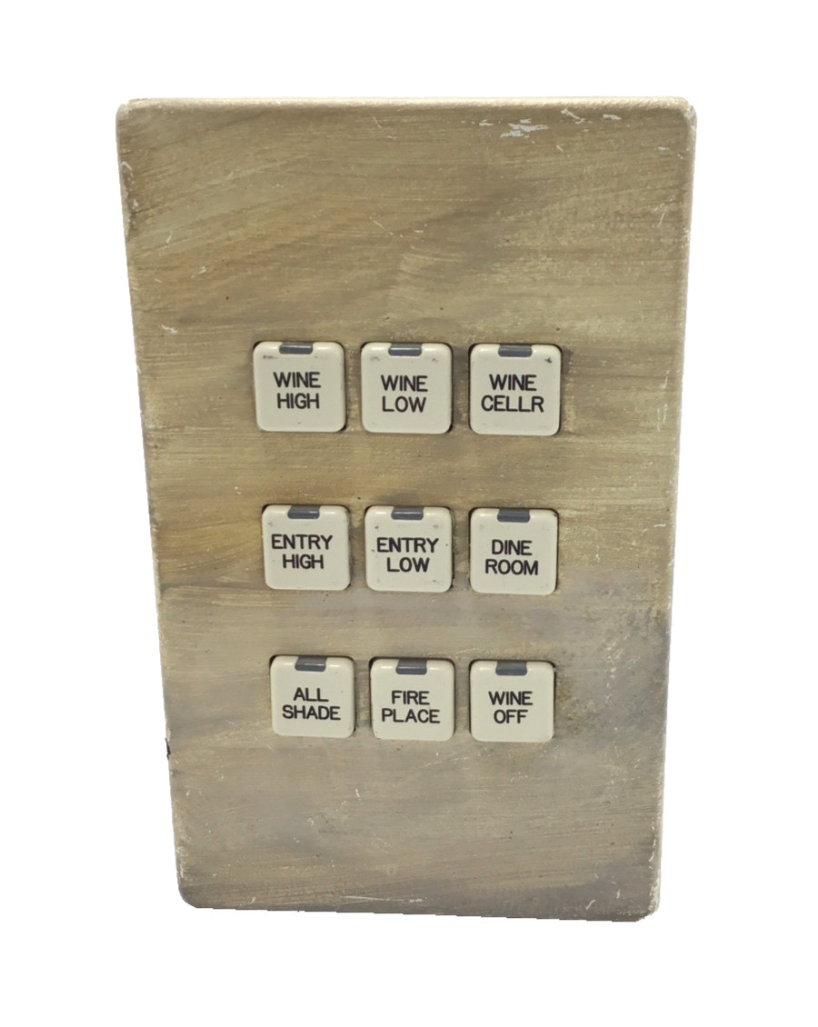 LiteTouch/Savant 9-Button Metropolitan Keypad (Custom painted faceplate/almond)