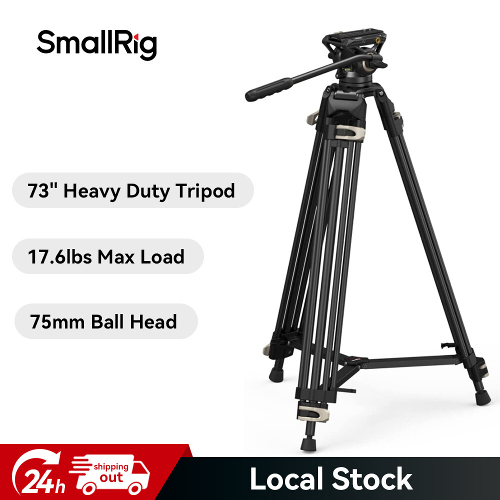 SmallRig Manfrotto QR Plate AD-01 Video Fluid Head Tripod 73" Heavy Duty Tripod