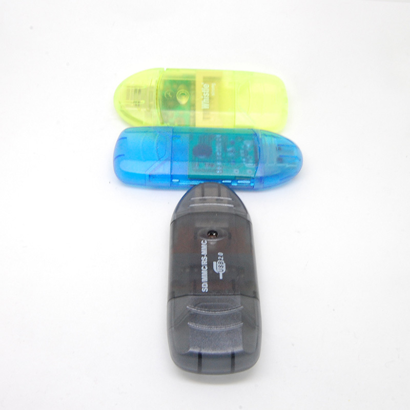 3 color Speed USB Memory Card Reader Writer Adapter MMC SD SDHC TF UP To 64gb
