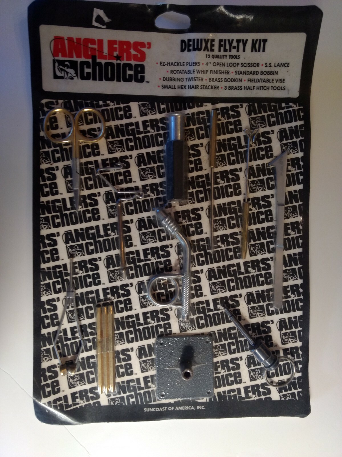 Angler's Choice Deluxe Fly-Ty Kit Tying Tools 12 piece set DFTK-12