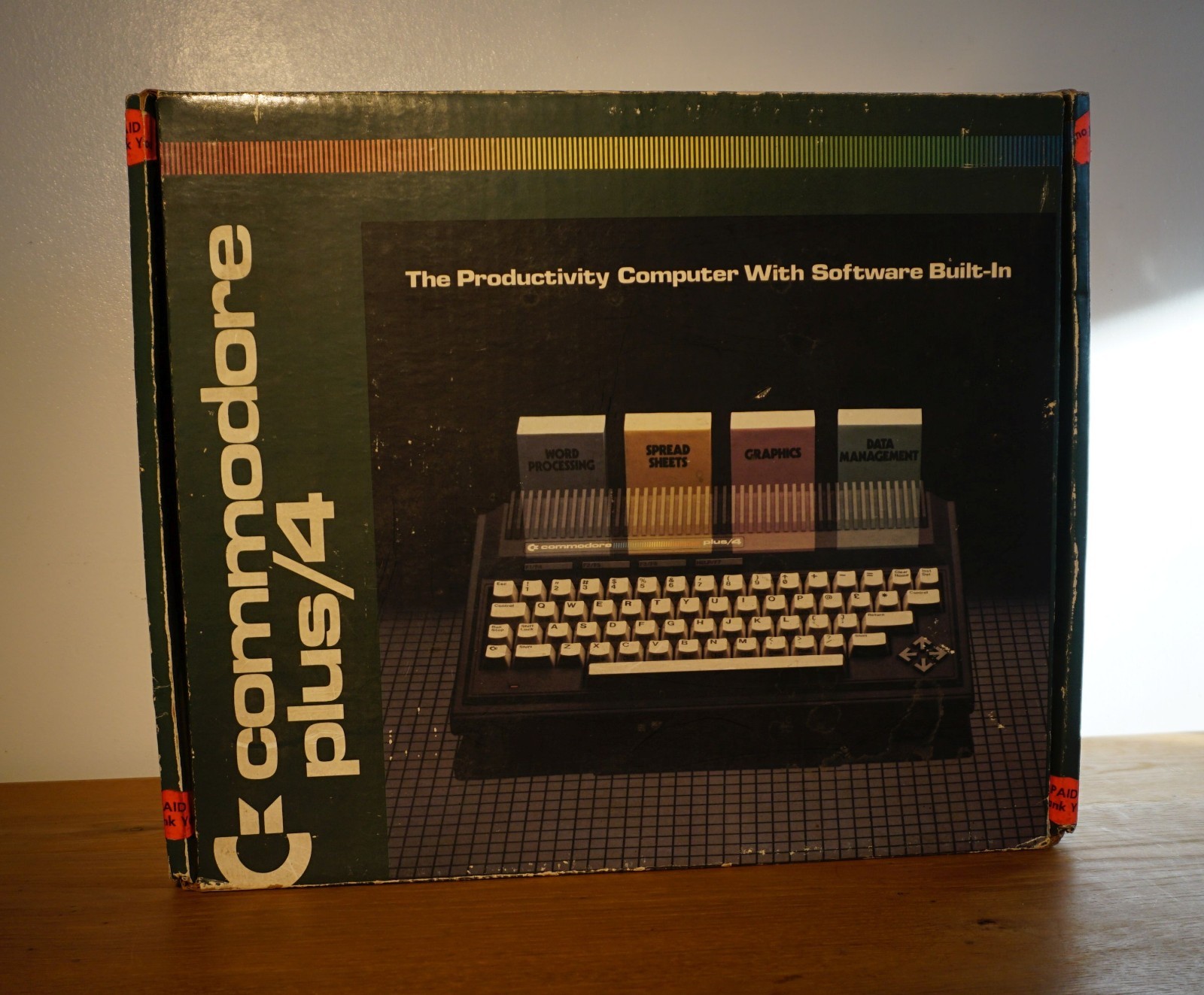 Vintage Commodore Plus/4 Computer With Box & Accessories Manuals Power Test Only