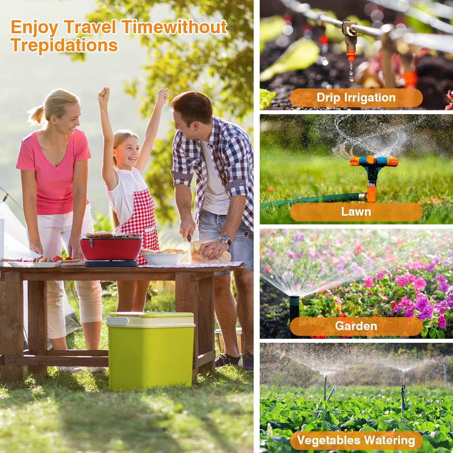 Wifi Water Timer for Garden Hose with 984 Ft Range,Smart 2- Zone Sprinkler Timer