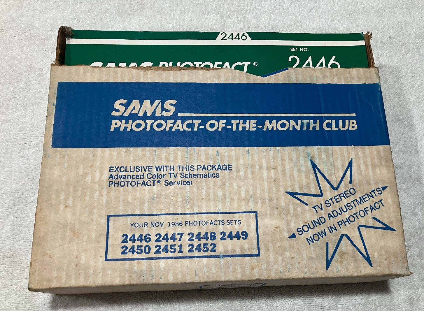SAMS PHOTOFACT- 2446-2452- Nov. 1986  (Contains 14 Sets) VG Condition