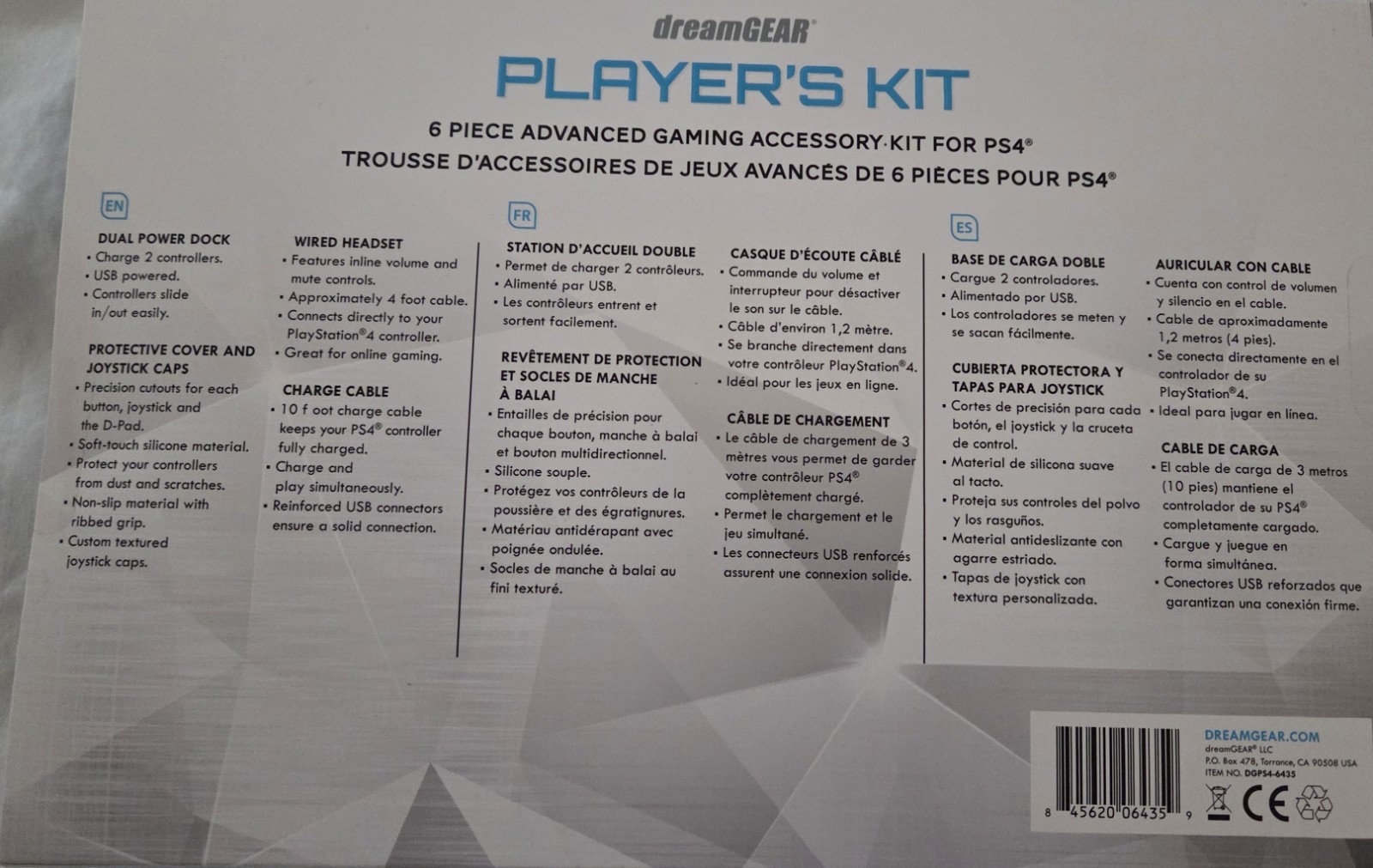 DreamGear Player's Kit for PS4 - New in Box