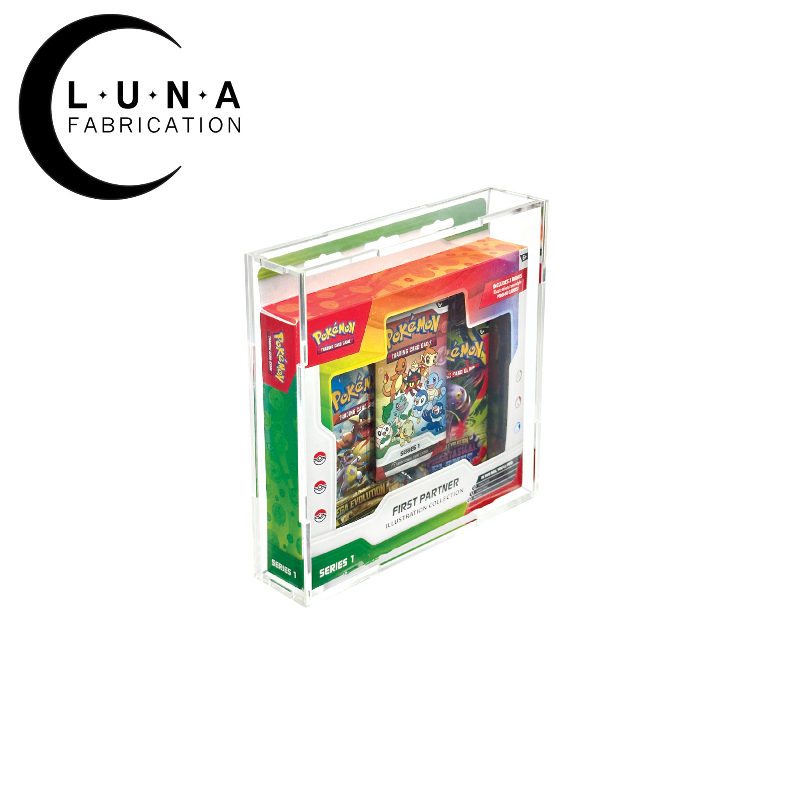 Acrylic Display Case for Pokemon Ascended Heroes First Partner Illustration Box