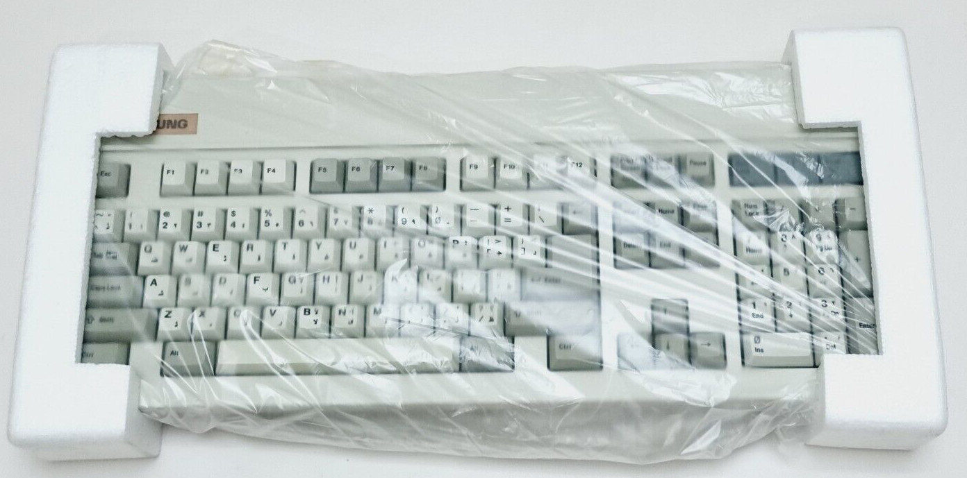 Vintage Samsung Clicky 5 PIN DIN Keyboard M1AR06A-HP - Brand new